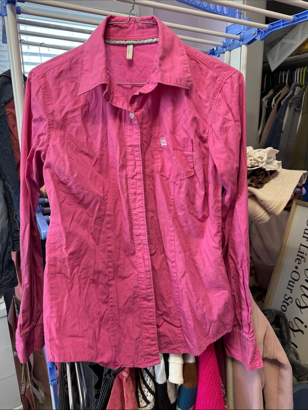 Cinch Bright Pink Button-Up Shirt